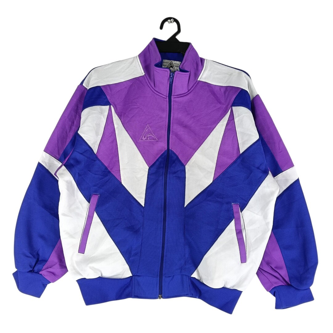 セール issue 学芸大学1990svintagelinenhalf coat Vintage 90's Advance Track Top Multicolor Large Jacket Advance