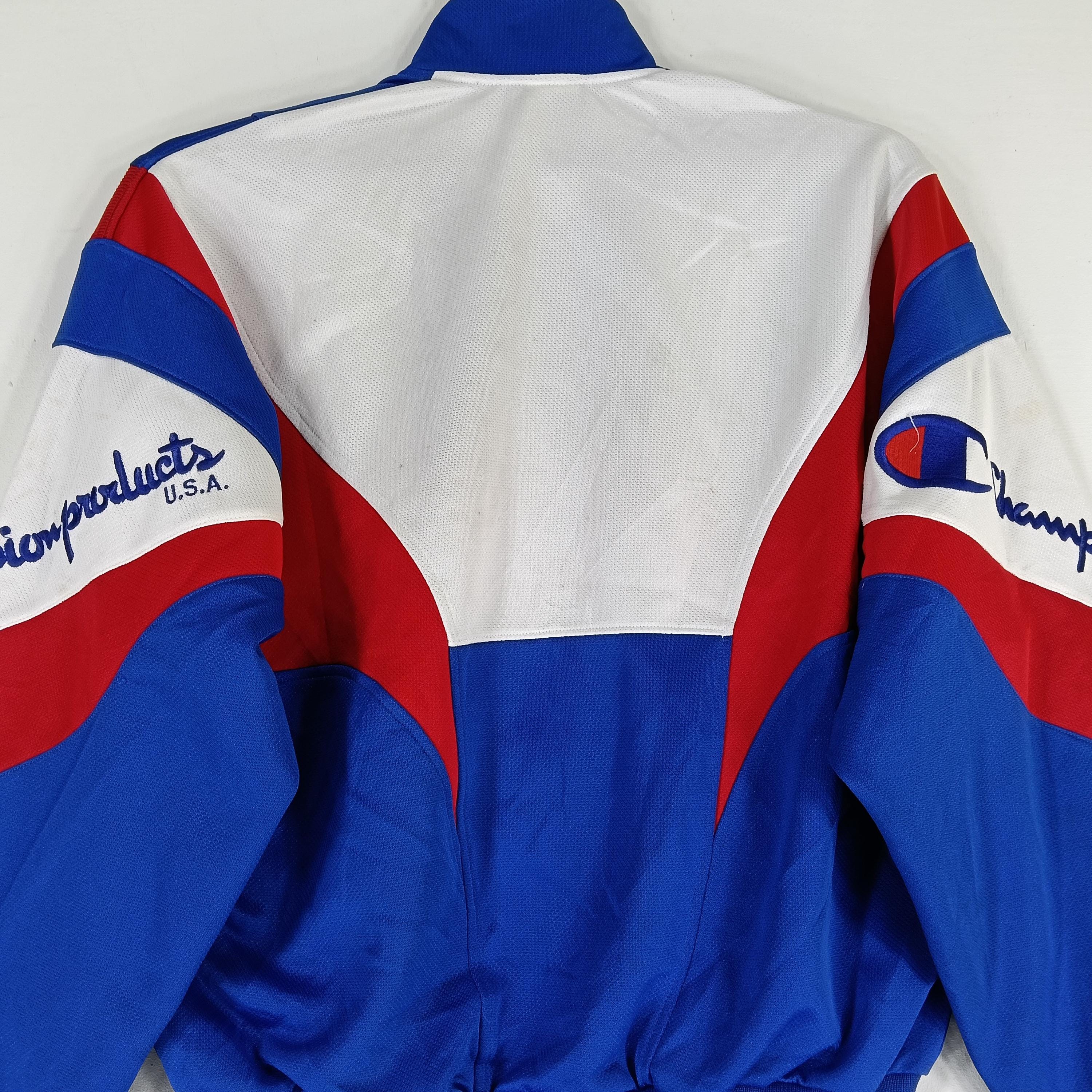 Vintage 90's Champion Blue Multicolor Medium Track Top Jacket