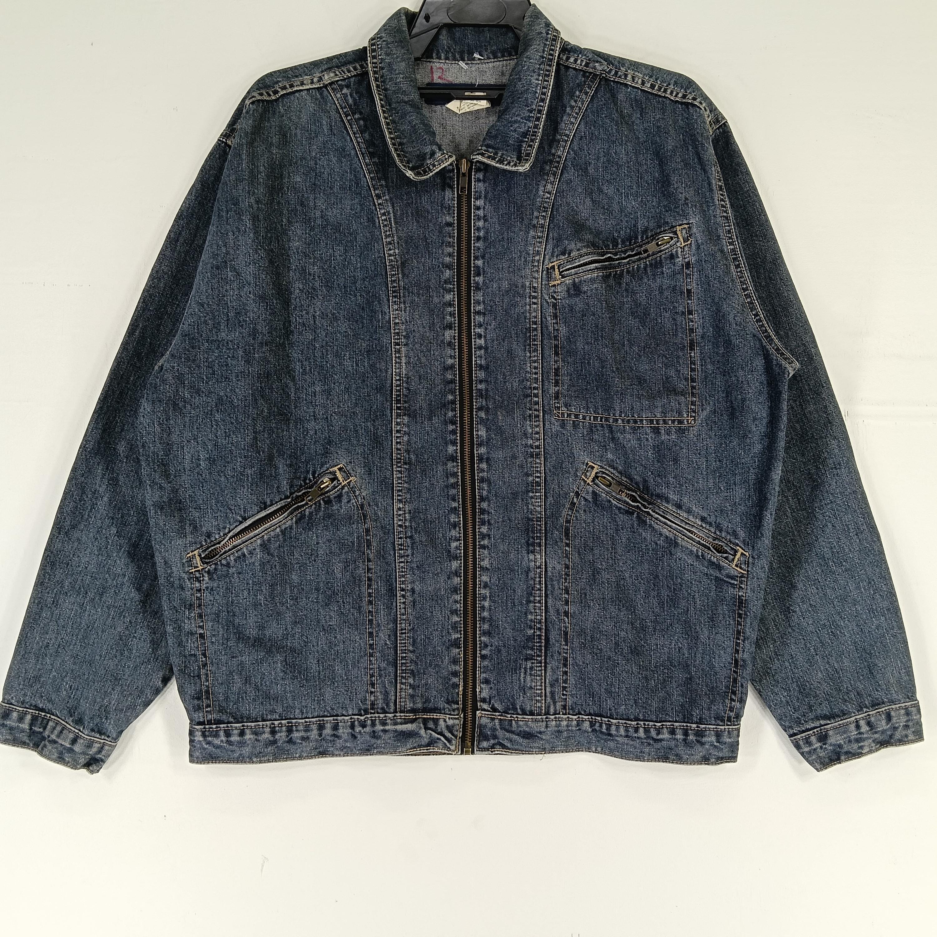 Vintage Denim Jeans Worker Jacket Medium American Workwear Style