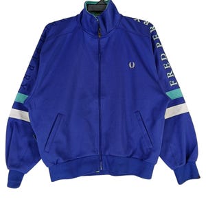 美品◎ 90s~00s FRED PERRY \"TRACK JACKET\" Vintage Fred Perry Sportswear Crest Full Zip Track Jacket