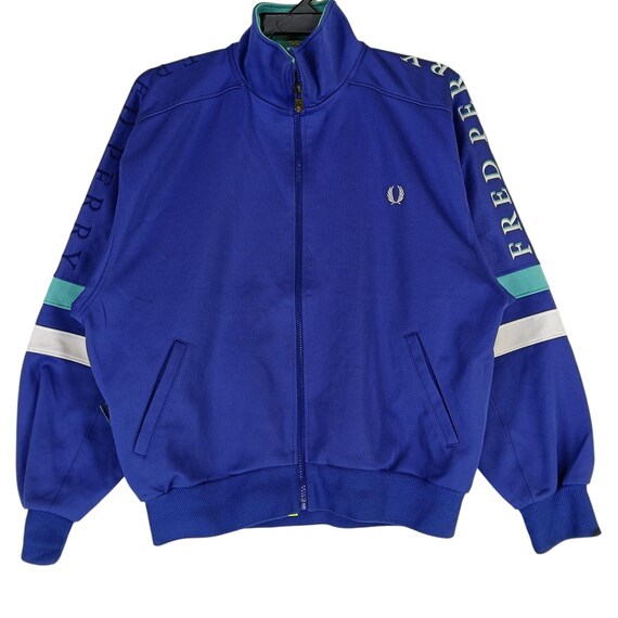 FRED PERRY　90s Highneck　TrackJacket Vintage Fred Perry Track Jacket Mens Size L White 90s