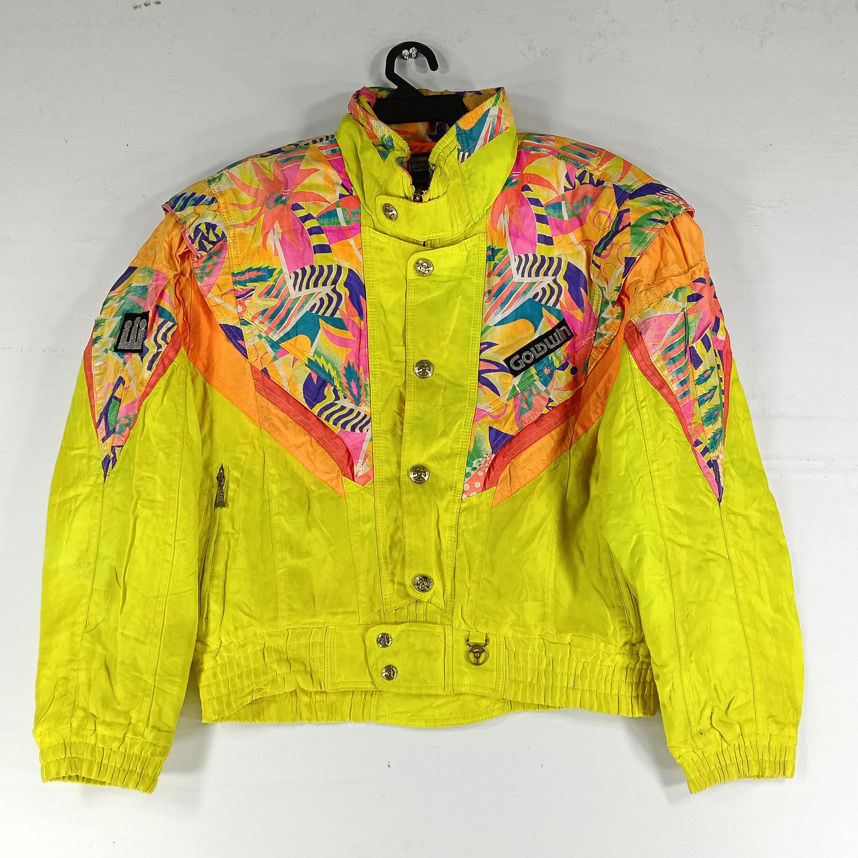 Vintage 90's Goldwin Multicolor Ski Medium Jacket Goldwin Zipper