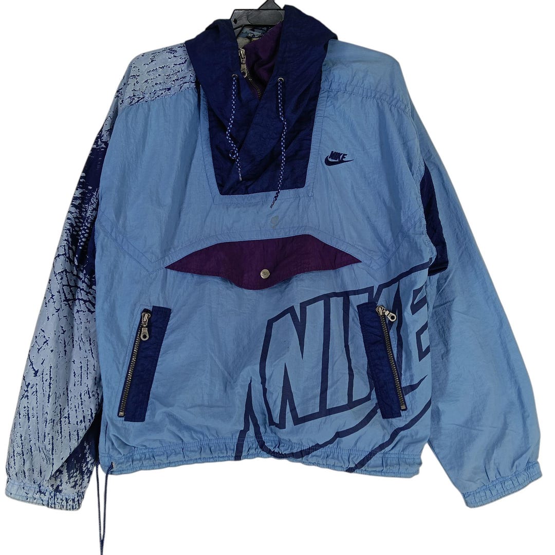 Vintage 90's Nike Swoosh Blue Medium Windbreaker Nike Anorak