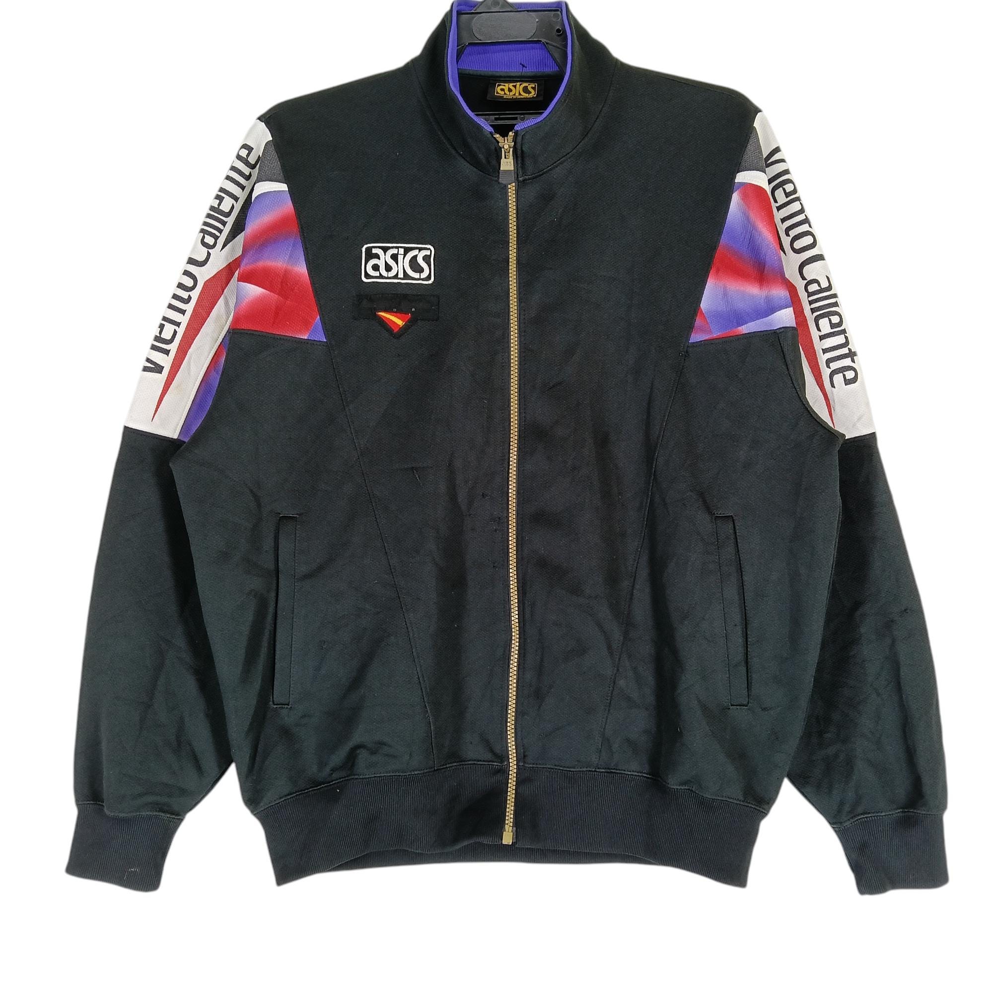 トップス 90s- asics track jacket jersey y2k used Vintage Asics Track Jacket Mens Large Red Retro 90s Y2K Zip