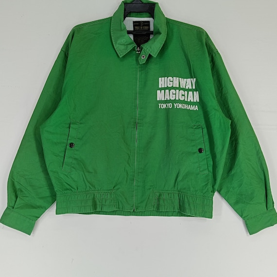 Vintage 90's Yellow Corn Motorsport Equipment Green Large Jacket