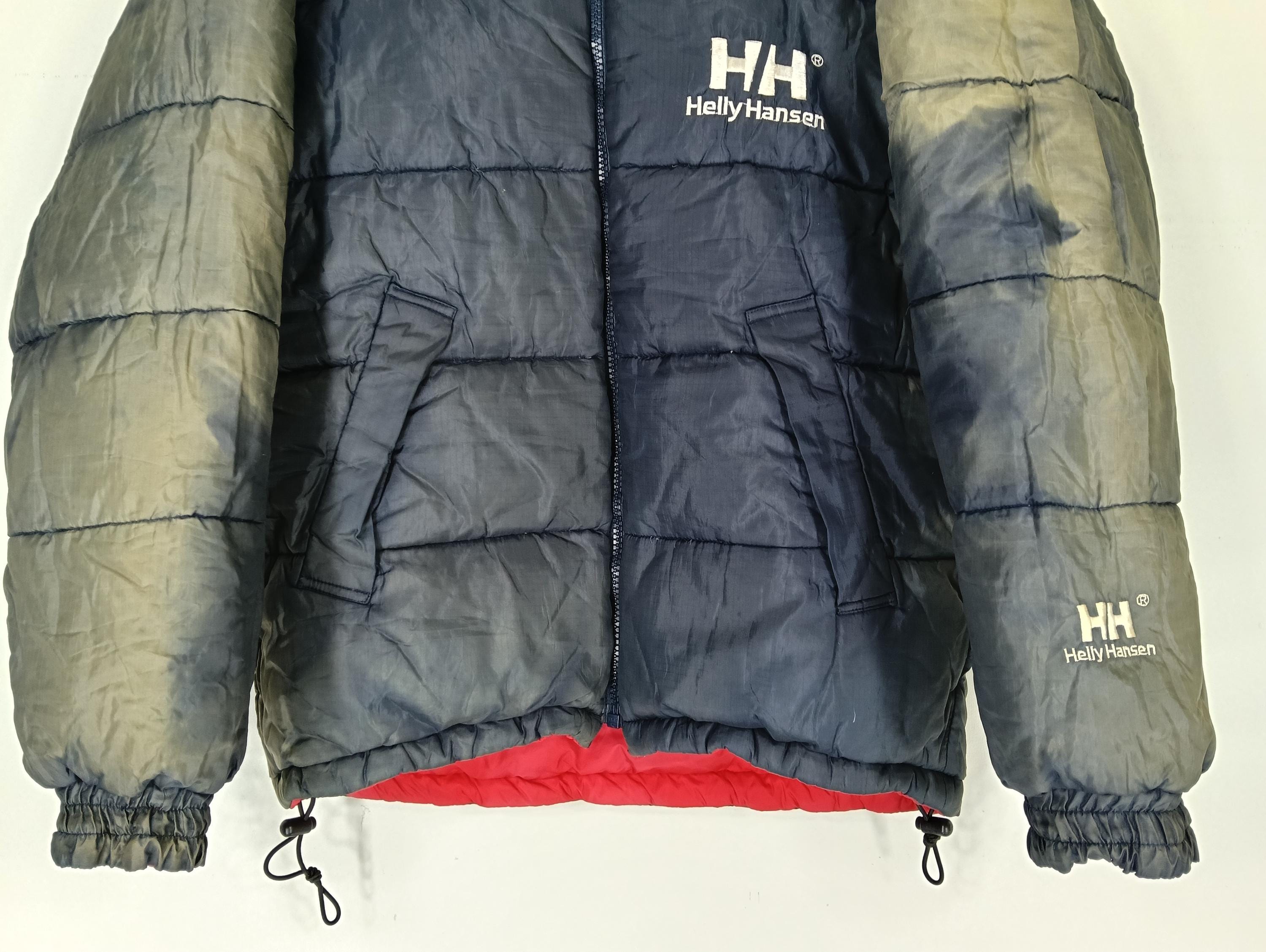 ダウンジャケット 90's HellyHansen reversible down jacket Vintage 90's Helly Hansen Reversible Puffer Red Medium Jacket