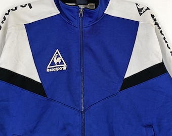 Vintage 90's Le Coq Sportif Blue Track Top Jacket Le Coq Sportif