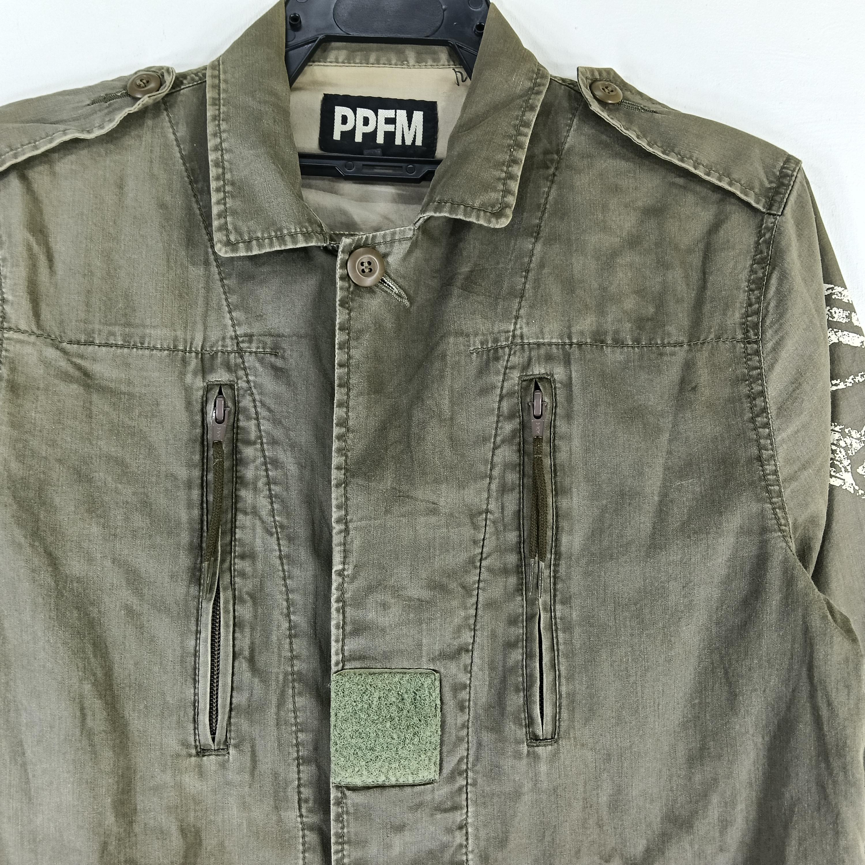 Vintage PPFM Japanese Brand Army Medium Green Jacket PPFM Zipper