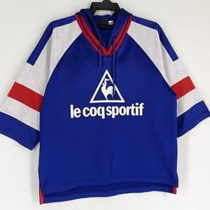 Vintage 90er Jahre Le Coq Sportif Track Top Jacke Medium Pullover Jersey Multicolor Jacke Le Coq Sportif Logo Größe M Bild 5