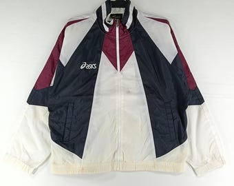 Vintage 90's Asics Japan Multicolor Medium Windbreaker Asics