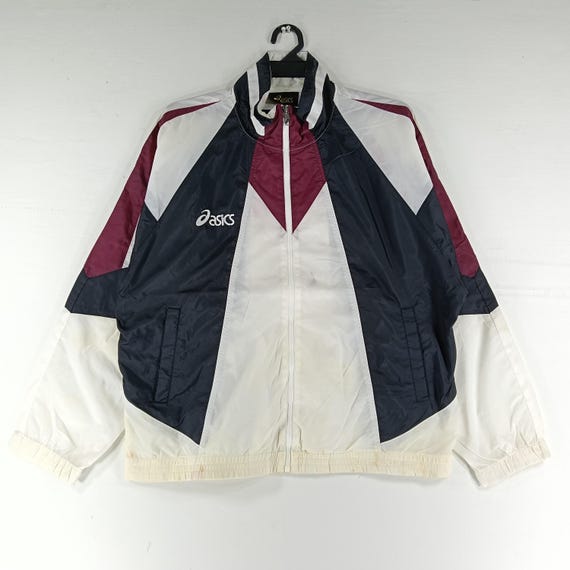 Vintage 90's Asics Japan Multicolor Medium Windbreaker Asics