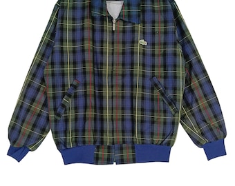 90s CHEMISE LACOSTE チェック　ブルゾン　ジャケット シュミーズラコステ チェック柄 ブルゾン グリーン 他 CHEMISE LACOSTE
