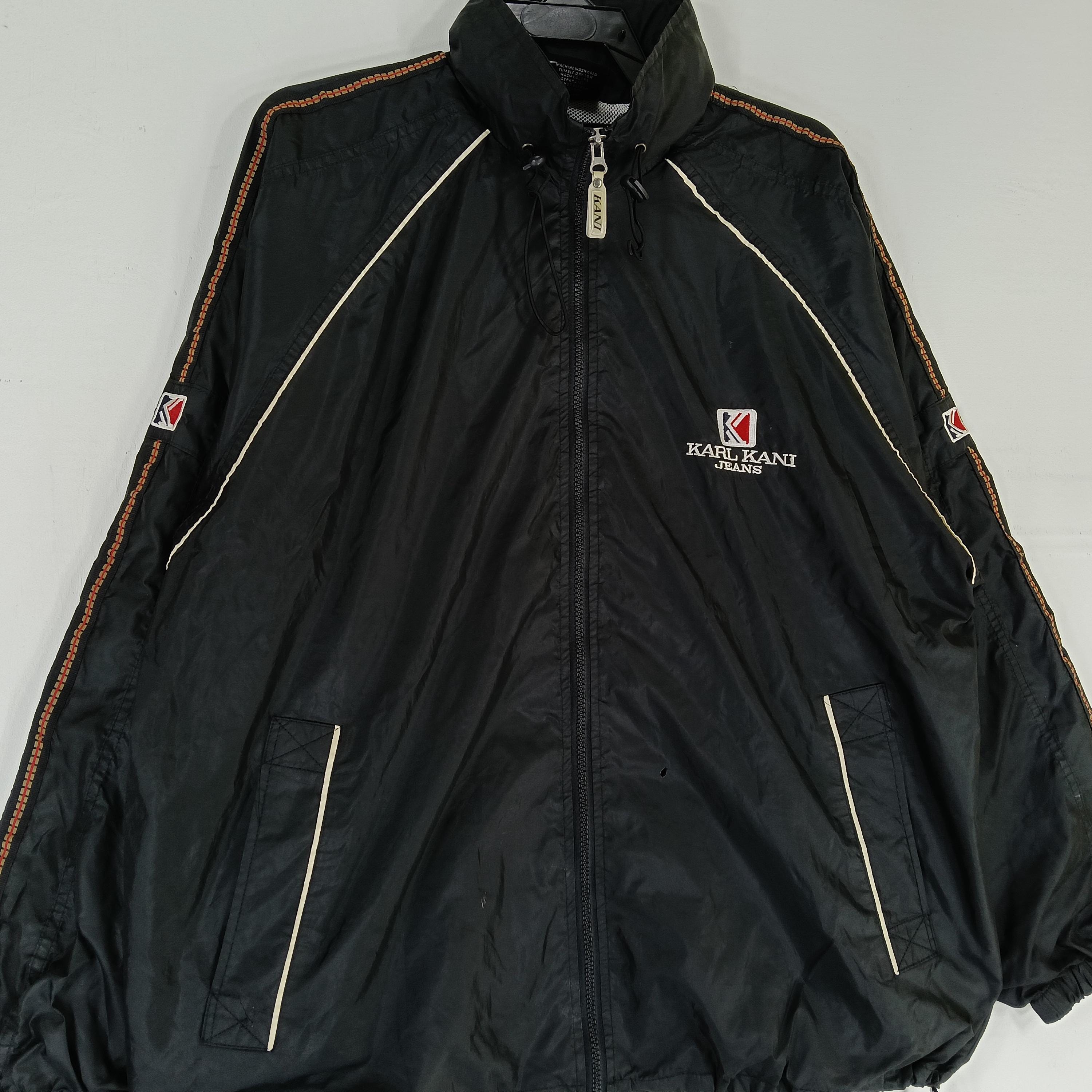 Vintage 90's Karl Kani Jeans Black Large Windbreaker Karl Kani Hip