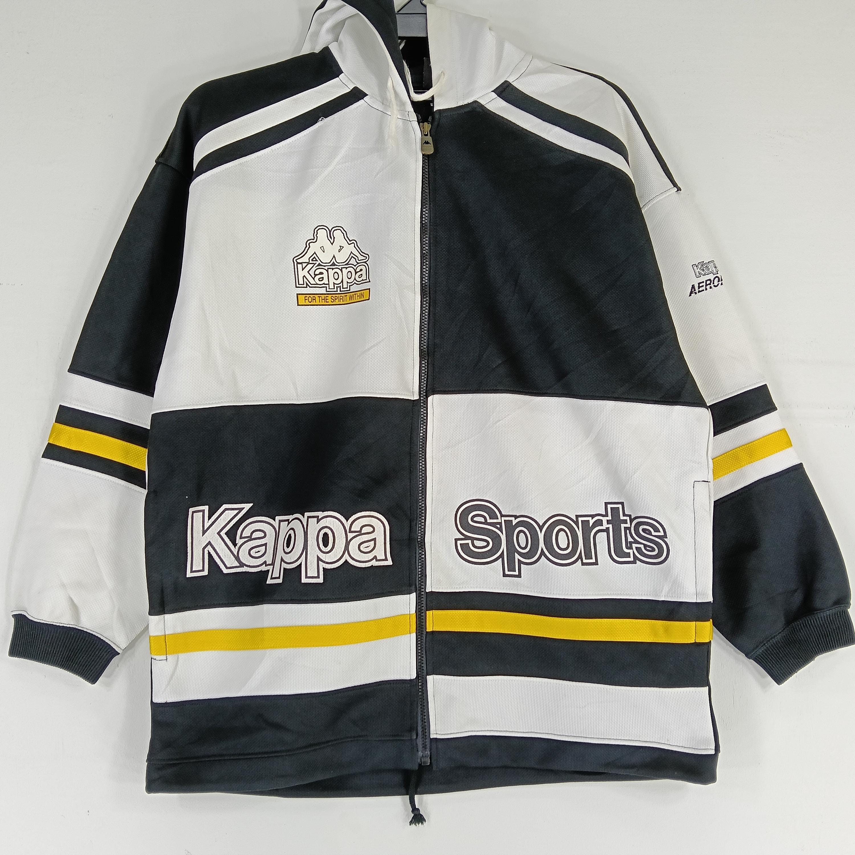 Kappa カッパ イタリア代表 ジャケット GARA 90s 2000s Vintage Kappa Sport Italia Black White Jacket Windbreaker Large