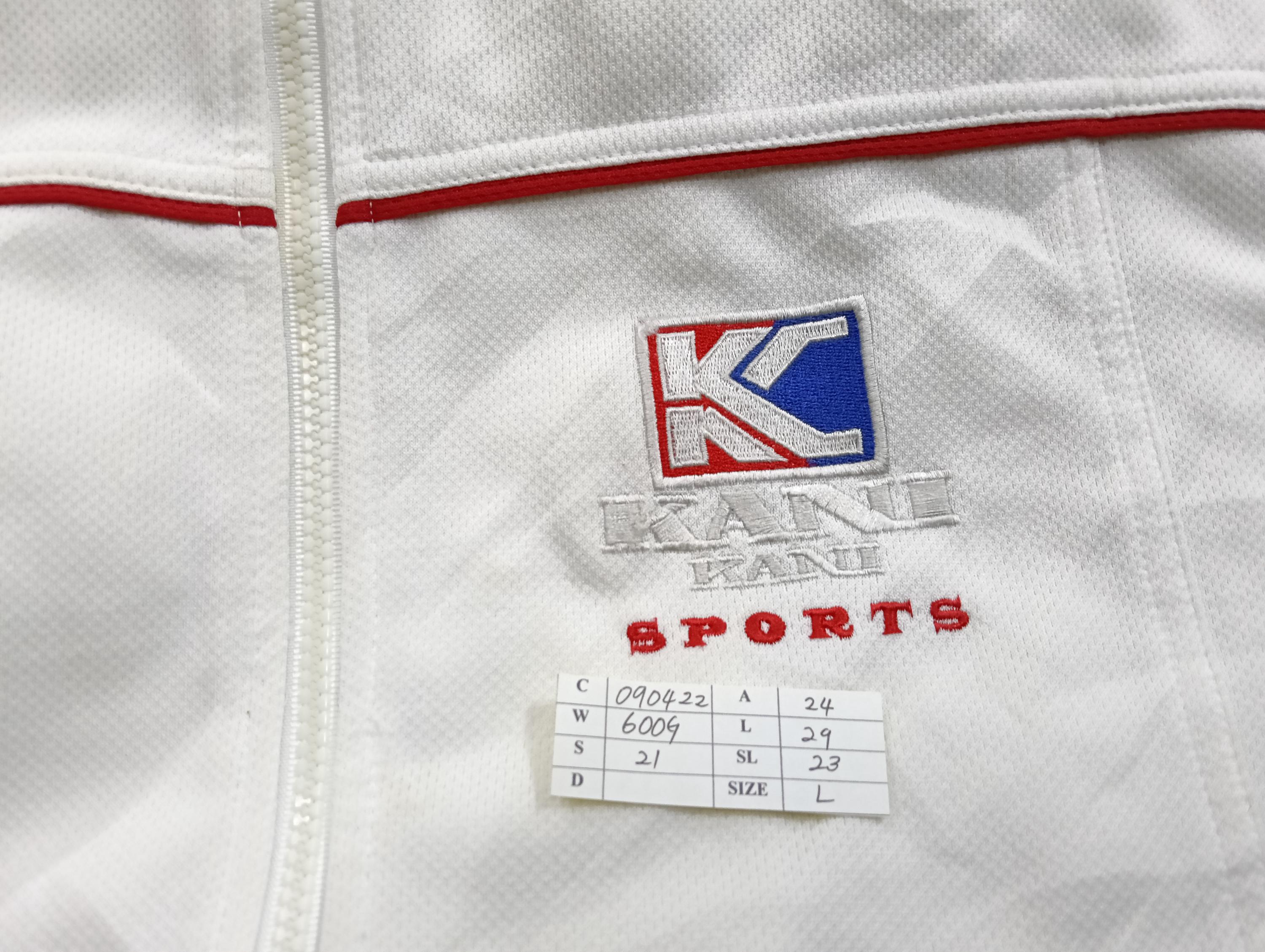 Vintage 90's Karl Kani Side Tape White Large Jacket Karl Kani Big
