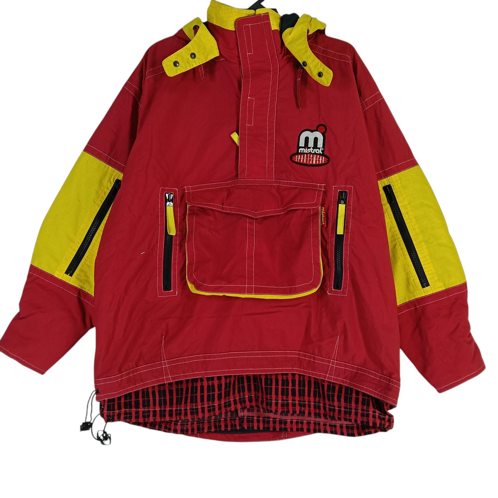Vintage Mistral Ski Wear Snow Gear Bomber Hoodie Jacket Xlarge