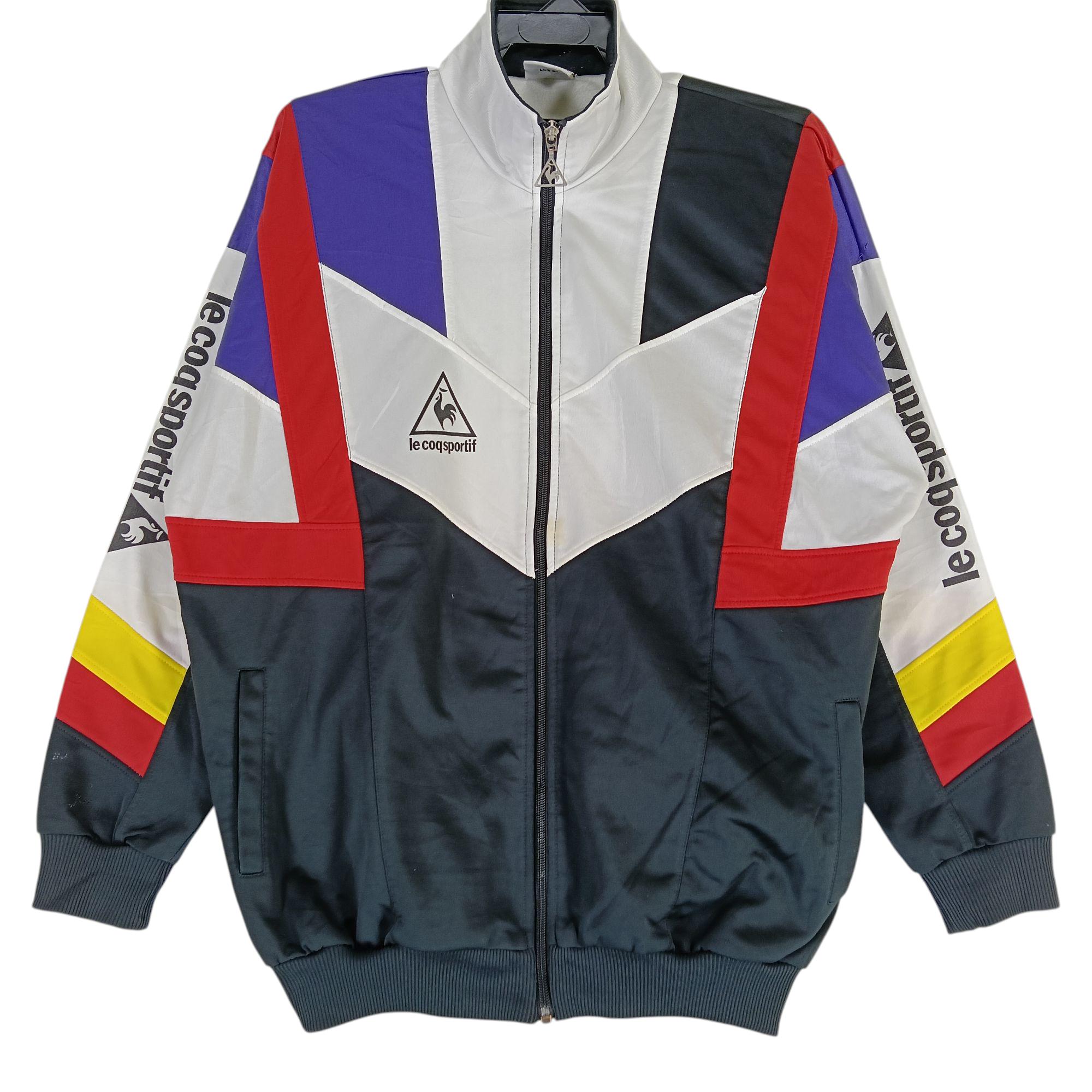 Vintage Le Coq Sportif Colorblock Track Top Jacket Large Le Coq