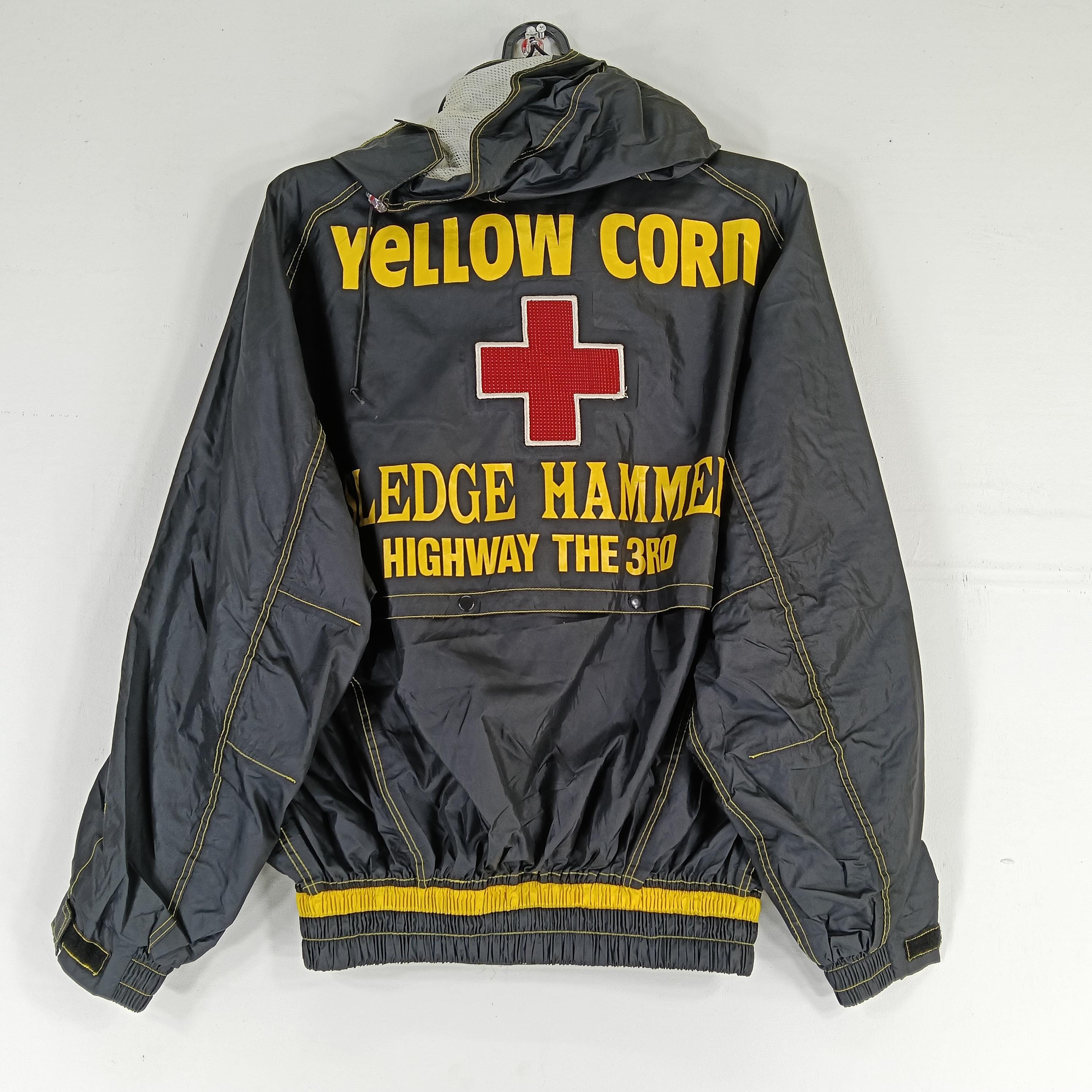 Vintage Yellow Corn Motorsports Sledge Hammer Jacket Large 90s
