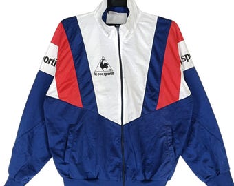 Vintage 90's Le Coq Sportif Track Top Jacket Medium Multicolor