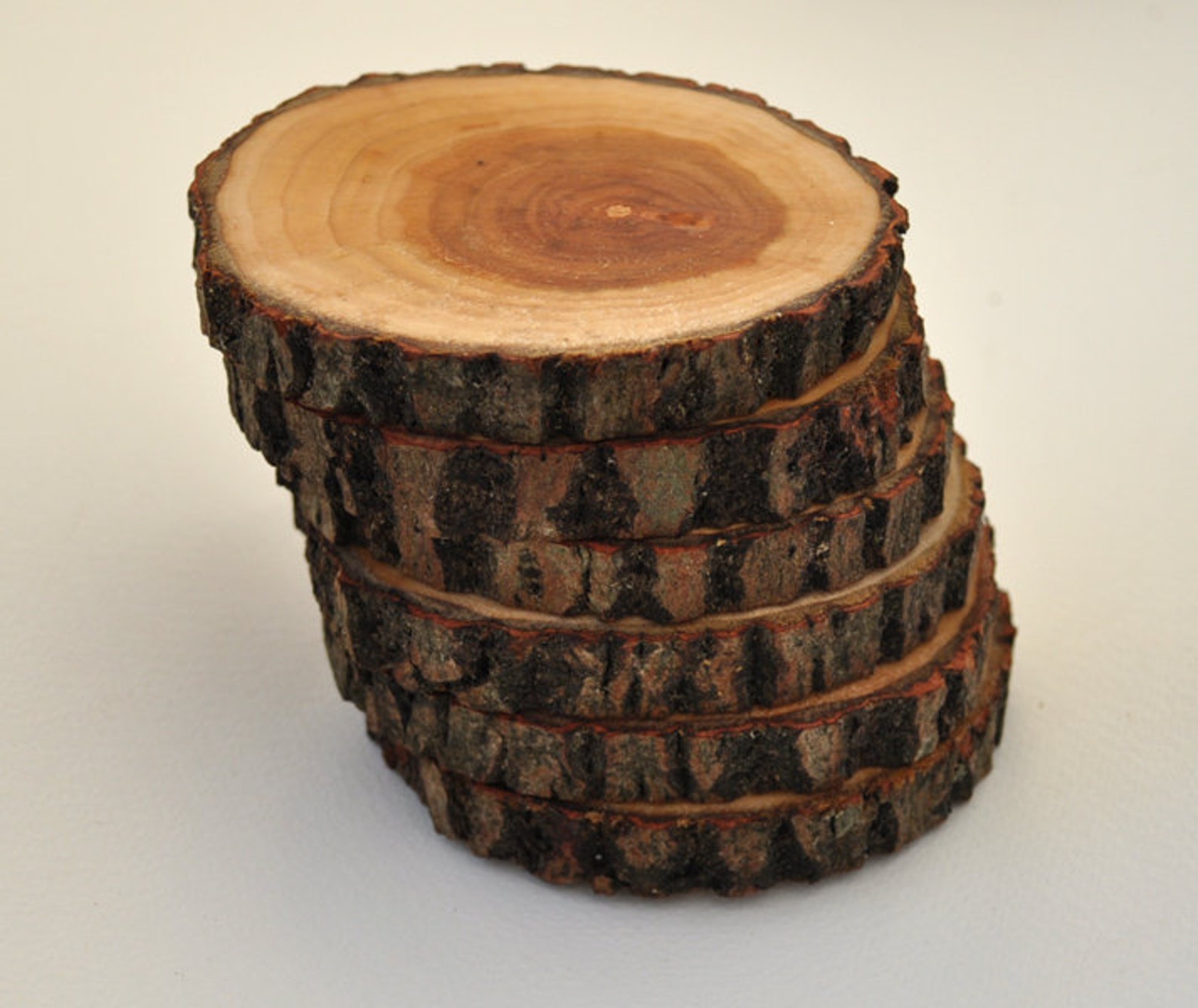 Wooden coasters tree branch coasters Oak wood Coasters Etsy