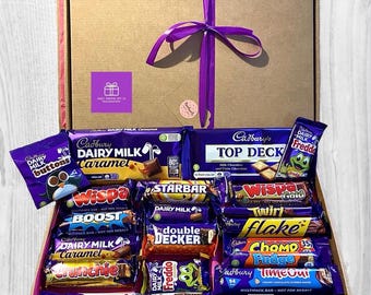 Cadbury Chocolate Bar Gift Box, Fast Postage, Letterbox Gift, Custom Message, Chocolate Hamper, Personalise Gift, Hug in a box, Fathers Day