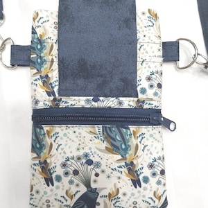 Bolsa transversal tipo carteira para celular - Peacock Bird