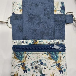 Carteira para celular Bolsa transversal Pavão Pássaro