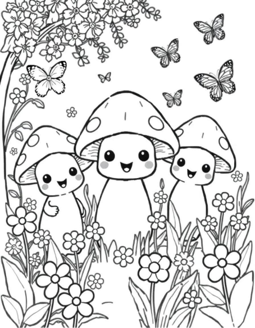 Mushroom Coloring Pages Printable