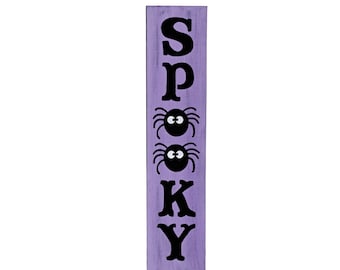 Halloween Sign Spooky 24 inches long Purple and Black