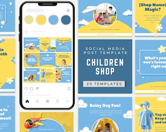 Modelli per social media per bambini / Post Instagram di Canva (download digitale)
