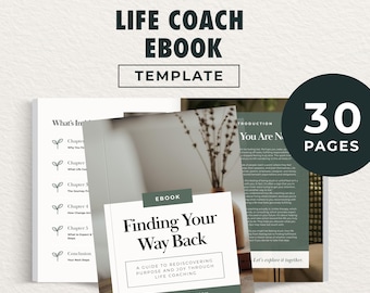 Modello di ebook per life coach: quaderno di lavoro di coaching Canva da 30 pagine (download digitale)