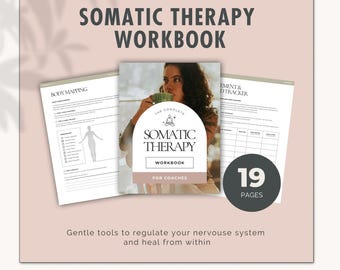 Somatic Therapy Workbook Canva Template, Editable Nervous System Regulation Journal, Trauma Healing Exercises