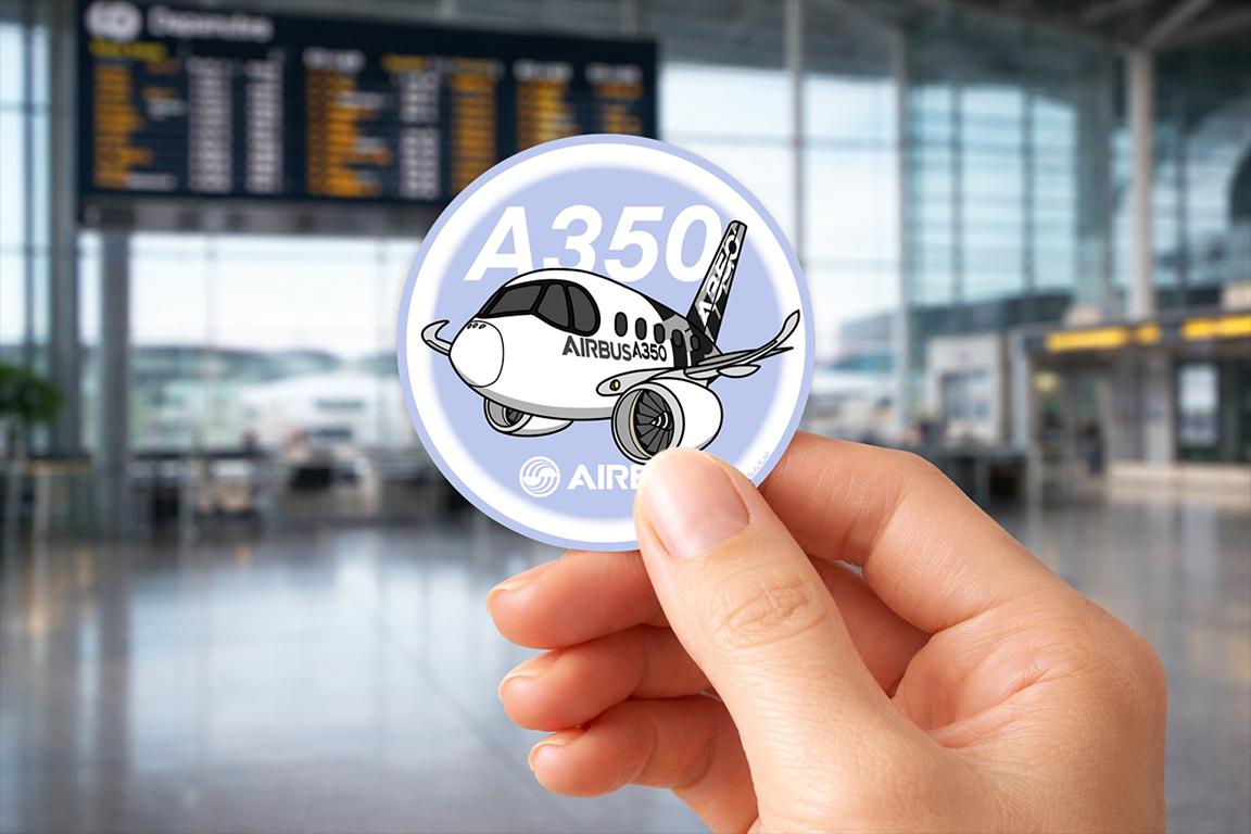 Round 75mm Sticker - Airbus A350-900 - Carbon Livery - Etsy Australia