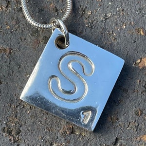 Square tile necklace