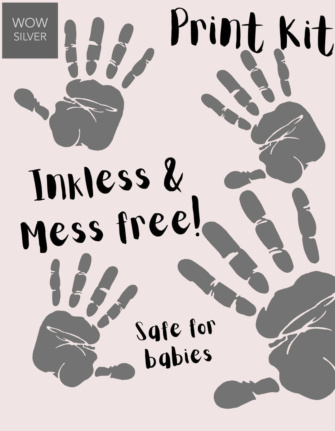 Inkless Handprint Print Kit Baby Handprints and Footprints No Mess Easy
