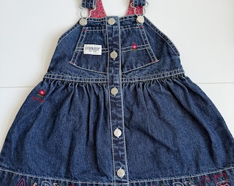Vestido vaquero vintage para bebé de OshKosh B’gosh / Talla 12 meses