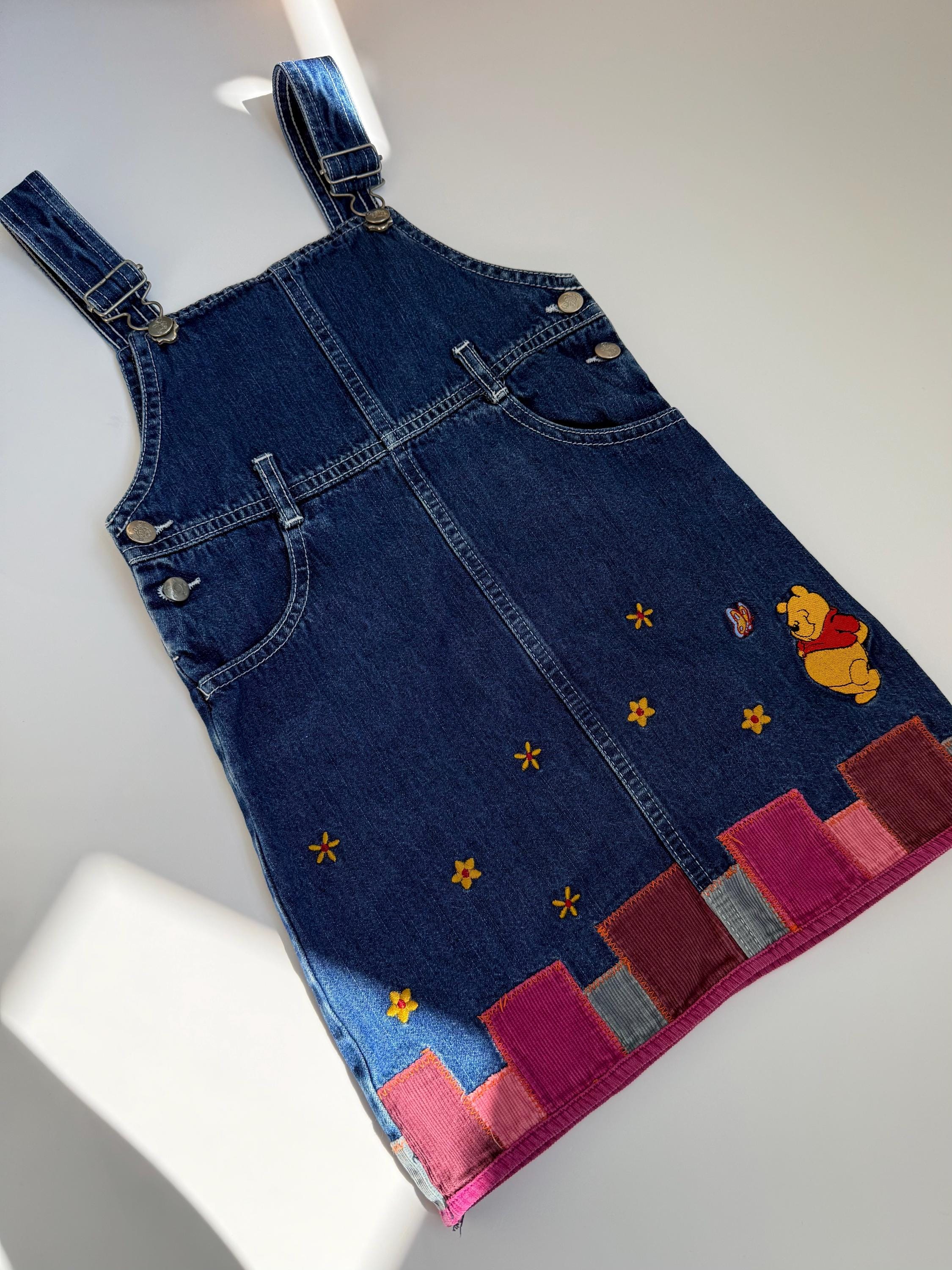 winnie the pooh denim dress (S) Winnie The Pooh Denim Overall Dress main image 1