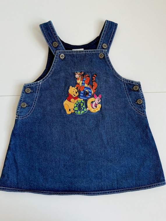 Vintage Disney Store denim pinafore dress - Winnie the Pooh & Friends - 6-9 months Vintage Disney Store denim pinafore dress - Winnie the Pooh & Friends - 6-9 months