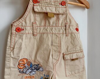 Vintage Tom and Jerry Baby Overalls 12 Months