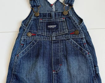 Vestido de bebé vaquero vintage OshKosh B’gosh – Talla 3 M / 62 cm