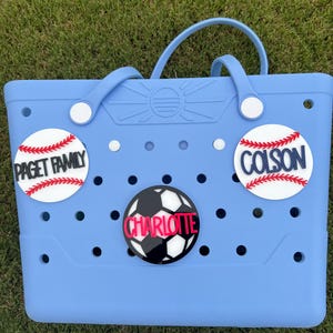 Sports-Themed Bogg Bag Tags, Personalized Team Spirit Accessories, Cheer Bag Keychain, Custom Team Spirit