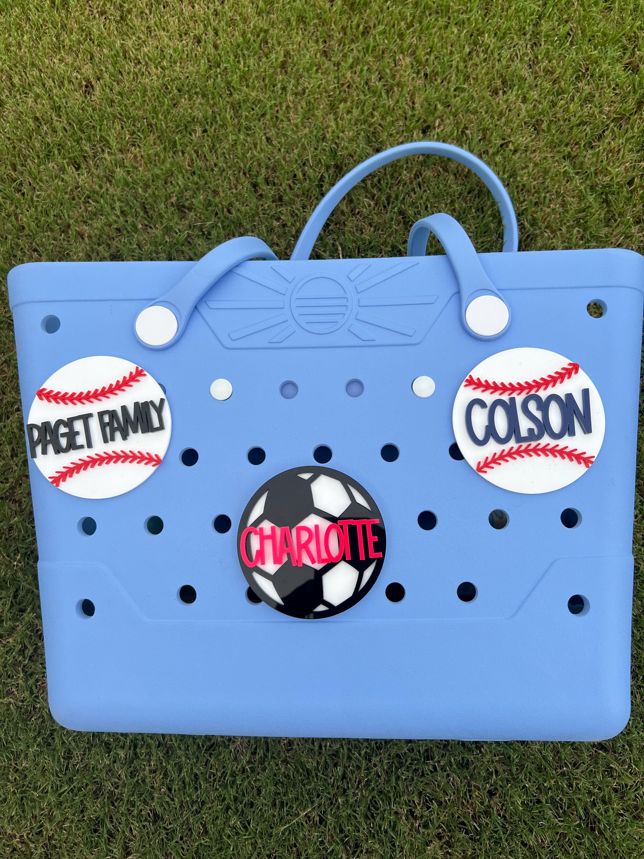 Sports-Themed Bogg Bag Tags, Personalized Team Spirit Accessories, Cheer Bag Keychain, Custom Team Spirit
