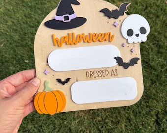 Halloween Photo Prop, What I’m Dressed As Sign, Halloween Costume Board, Kids Dry Erase Halloween Sign, Halloween Decor