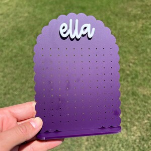Acrylic Earring Stand, Personalized Jewelry Storage, Personalized Earring Stand image 6