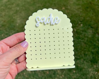 Petite Acrylic Earring Stand, Personalized Jewelry Storage, Personalized Earring Stand