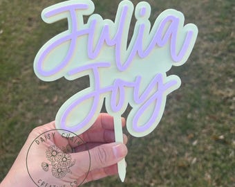 Personalized Name Cake Topper, Baby Shower, Bridal Shower, Birthday Cake Topper