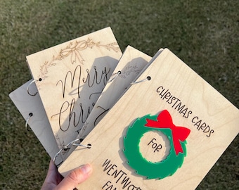 Personalized Christmas Card Cover, Christmas Card Keepsake, Holiday Card Cover
