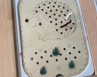 Hedgehog Activity Table Insert, IKEA TROFAST Insert,  Hedgehog Fine Motor Play,  Kids Activity Table, Playroom Activity