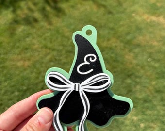 Personalized Halloween Bag Tag,  Trick or Treat Basket Tag, Kids Halloween, Witch Hat Bag Tag