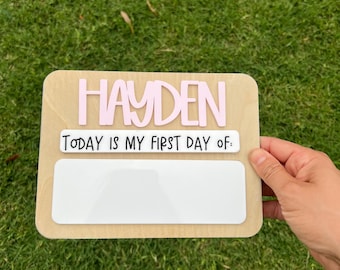 Simple Back to School Sign, First Day of School Sign